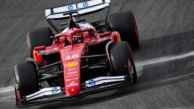 Charles Leclerc in action during Friday practice at Zandvoort