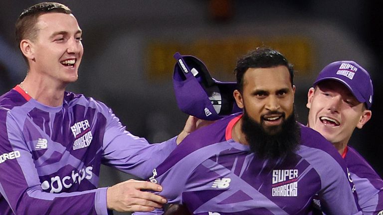 Adil Rashid celebrates taking a wicket (Credit: ECB) 