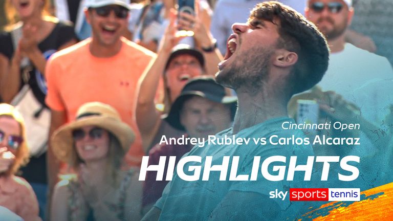 rublev v alcaraz highlights