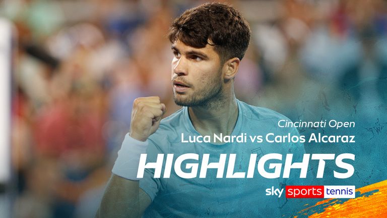 Highlights of Luca Nardi against Carlos Alcaraz from the Cincinnati Open.