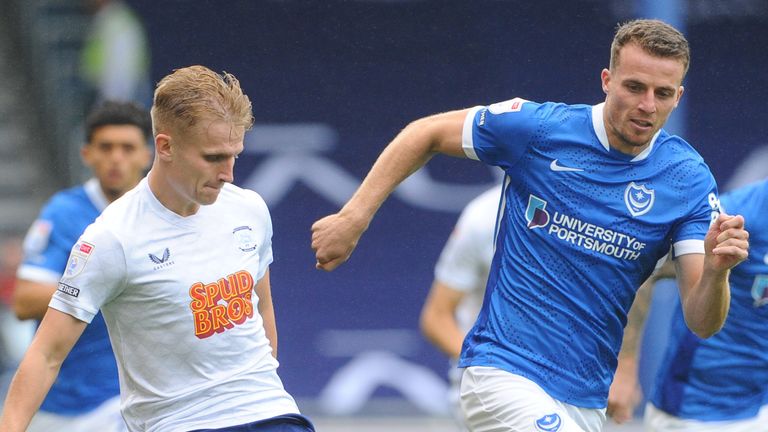 Preston North End's Ali McCann during the Sky Bet Championship match against Portsmouth