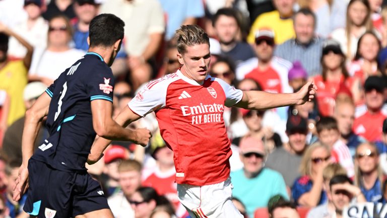 Viktor Gyokeres in action for Arsenal