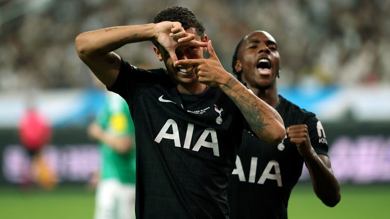 Brennan Johnson honours Heung-Min Son after scoring Tottenham's opening goal against Tottenham in Seoul