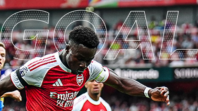 Bukayo Saka goal against Leeds