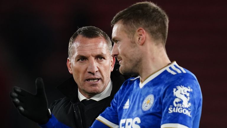Brendan Rodgers Jamie Vardy