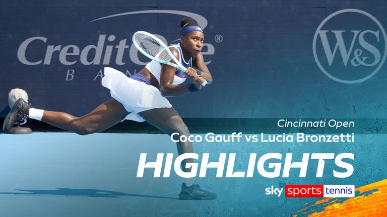 Highlights of Coco Gauff against Lucia Bronzetti from the Cincinnati Open.