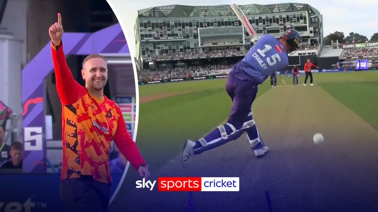 The Hundred: Liam Livingstone gets Zak Crawley on first delivery!