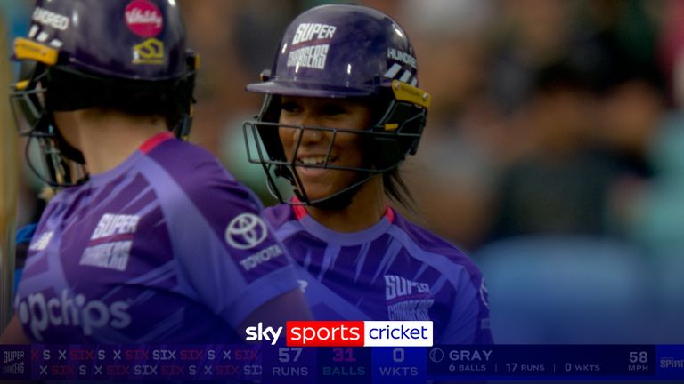 Davina Perrin reaches fifty with HUGE six in Hundred eliminator!