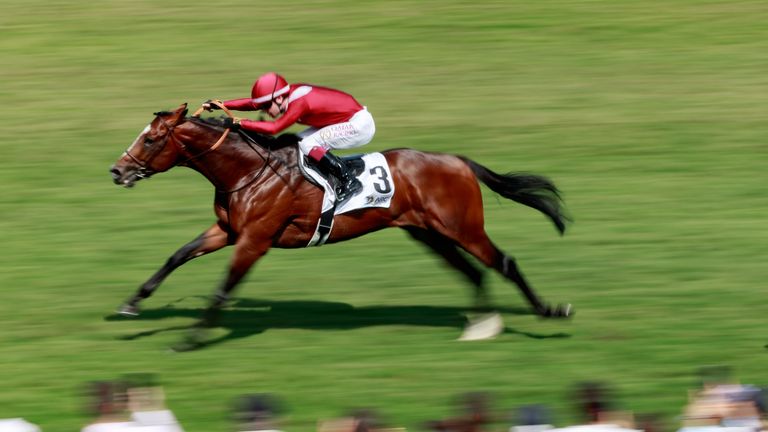 Sajir (O. Murphy) wins the Group One Prix Maurice De Gheest photo: Zuzanna Lupa