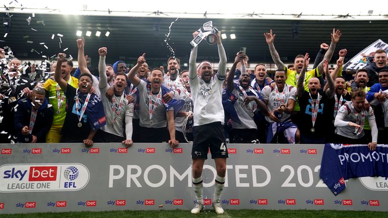 Hourihane captained Derby to promotion from League One in 2023/24