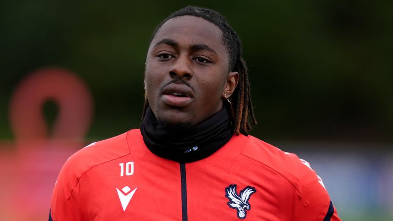Eberechi Eze in training for Crystal Palace