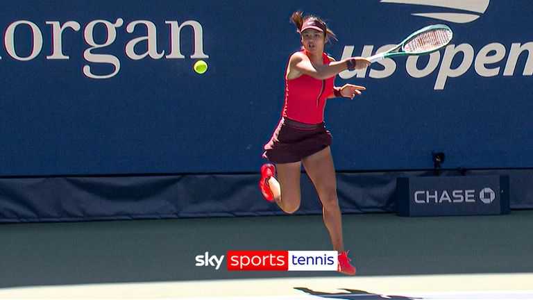 Emma Raducanu rounds off set with impressive winner against Janice Tjen