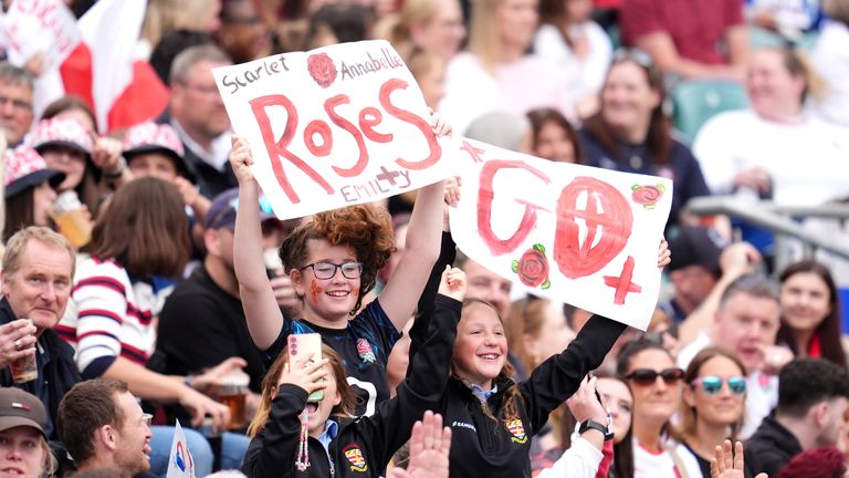 A women's XV-a-side record crowd of 58,498 watched England's Grand Slam-clinching victory over France in the 2025 Six Nations at Twickenham