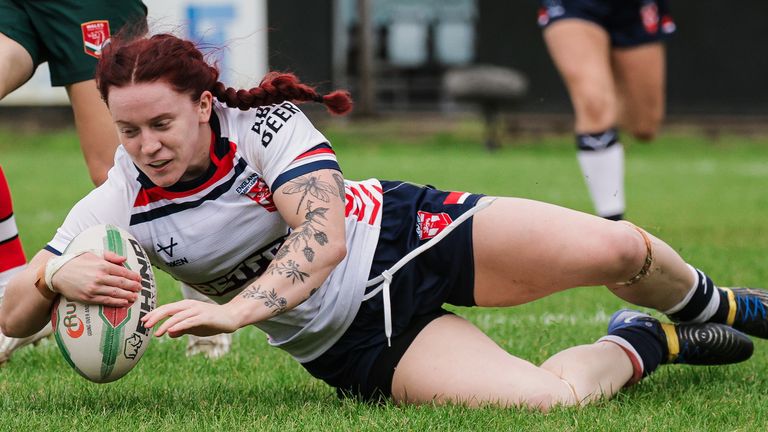 Picture by Alex Whitehead/SWpix.com - 09/08/2025 - Rugby League - Women's Rugby League International - Wales vs England - Lextan Gnoll, Neat