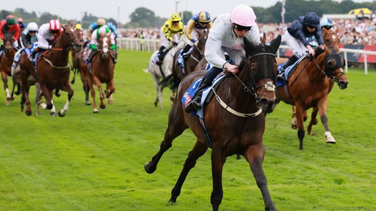Ethical Diamond roared home to win the Ebor