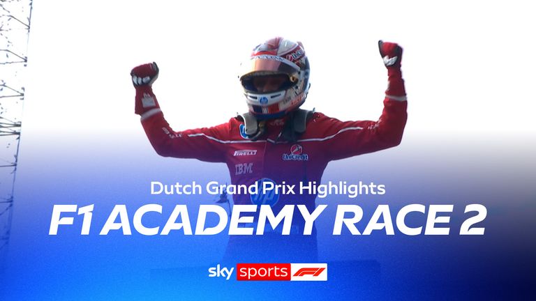 Highlights from the second F1 Academy race from the Dutch Grand Prix.