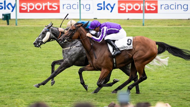 Fallen Angel (D. Tudhope) wins Prix Rotschild - Fonds Europeen de l'Elevage Gr.1 in Deauville, France 03/08/2025, photo: Zuzanna Lupa