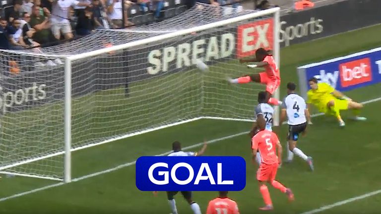 Brandon Thomas-Asante levels for Coventry against Derby