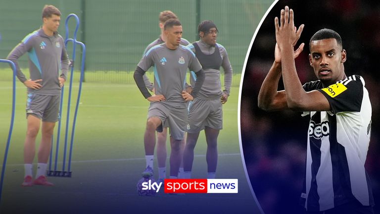 Alexander Isak Newcastle training