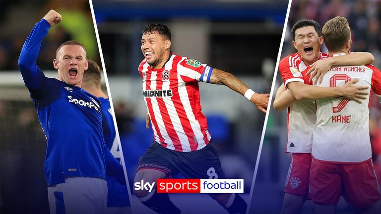 Following Gustavo Hamer's incredible goal for Sheffield United, relive the best halfway goals ever from the likes of David Beckham, Harry Kane and Wayne Rooney - with each strike getting further and further out!