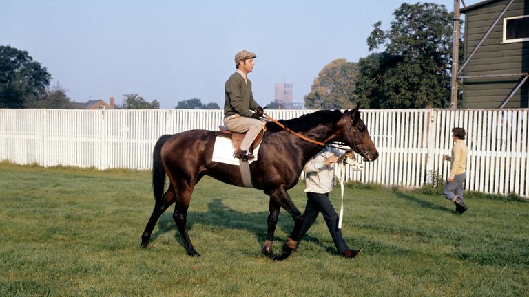 Geoff Lewis aboard Mill Reef
