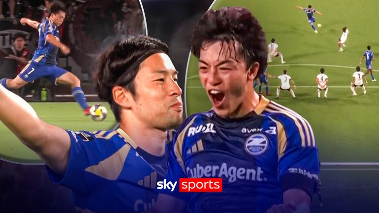 Two wonder goals in J League