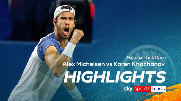 Watch highlights of the ATP match between Alex Michelsen and Karen Khachanov at the National Bank Open.