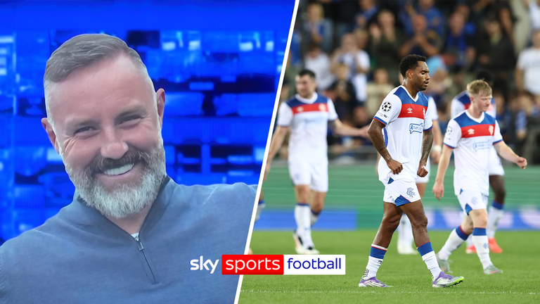 Chris Boyd gives up the Sky Sports Studio and leaves a cut off in place over the catastrophic Rangers line against Club BRUGGE