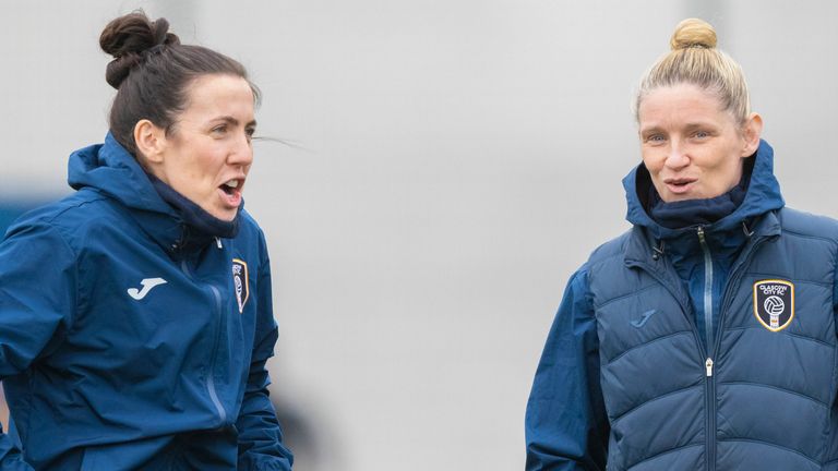 Leanne Crichton (L) was assistant to Leanne Ross (R) at Glasgow City