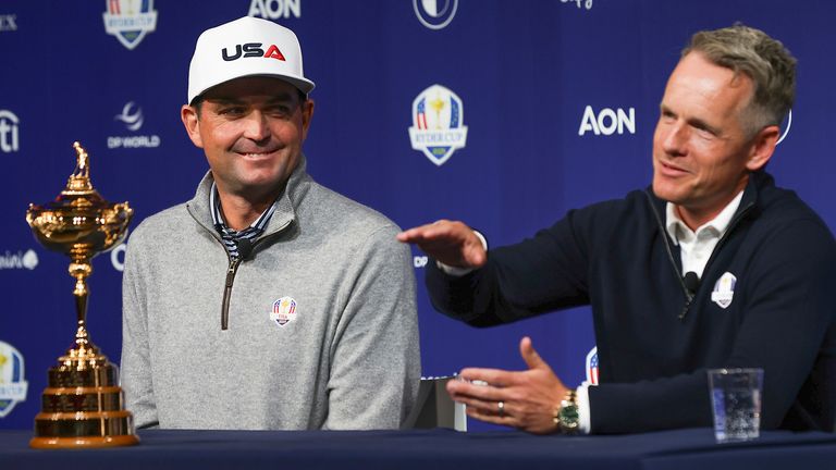 Keegan Bradley and Luke Donald, Ryder Cup 2025 (Associated Press)