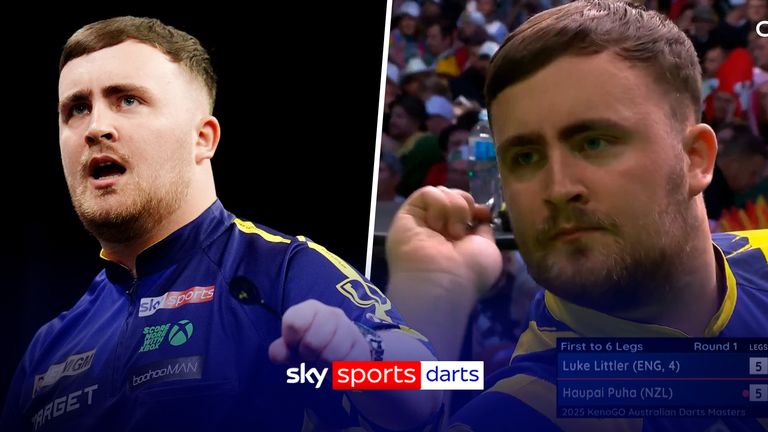 Luke Littler advances at Australian Darts Masters after coming through deciding-leg shoot-out against Haupai Puha