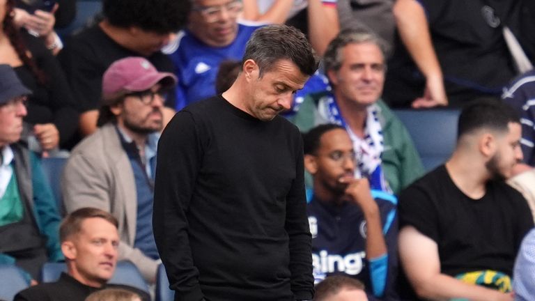 Bloss Fulham Marco Silva en la línea táctil en Stamford Bridge