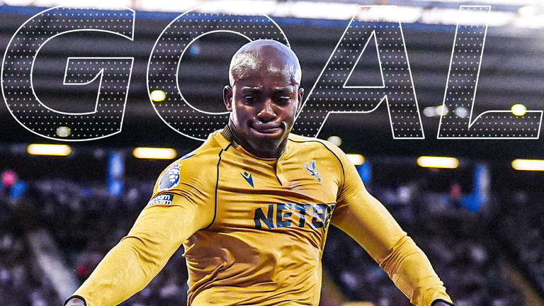 Crystal Palace's Mateta scores against Aston Villa