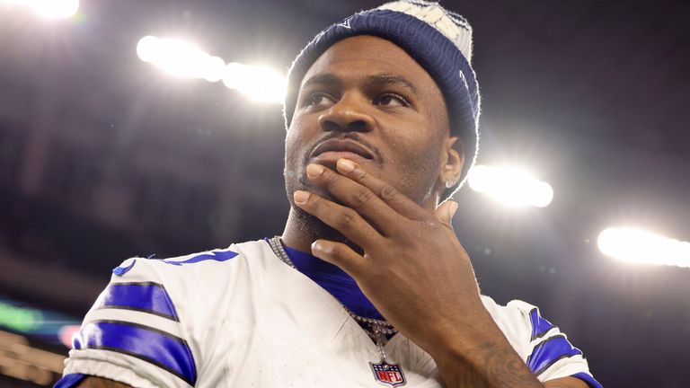 Micah Parsons on the sidelines for the Dallas Cowboys