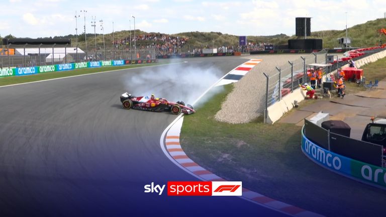 Lewis Hamilton's struggles at Ferrari continued during first practice as he suffered a massive spin.