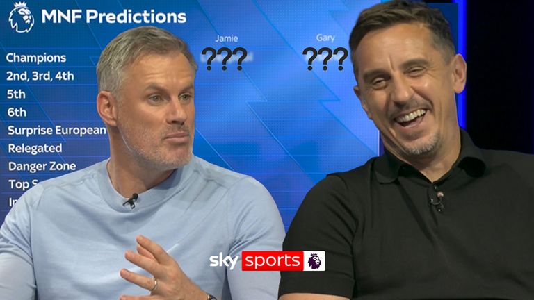 Gary Neville and Jamie Carragher share their Premier League predictions for the 2025/26 season including who their think will be champions, to be relegated and who is their player to watch. 