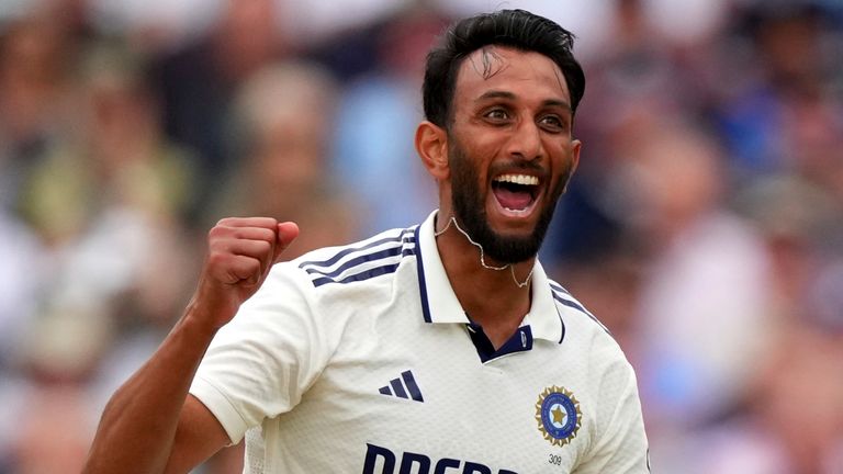 India's Prasidh Krishna, Test cricket (Associated Press)
