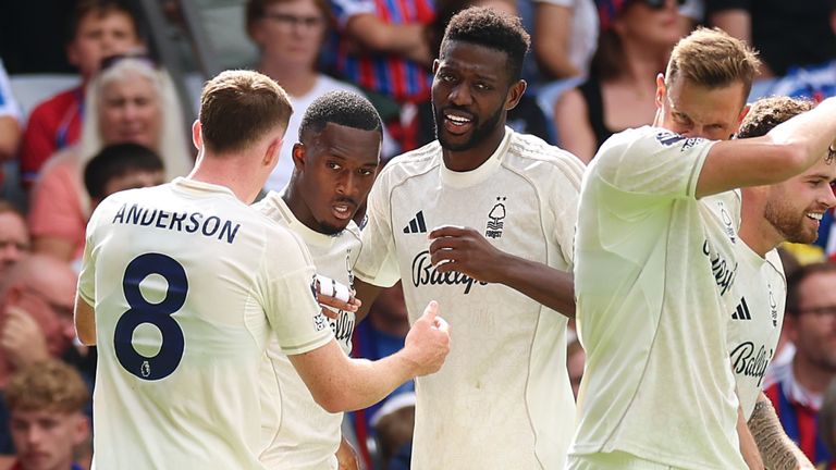 Callum Hudson-Odoi equalised in the second half to earn Nottingham Forest a point at Crystal Palace