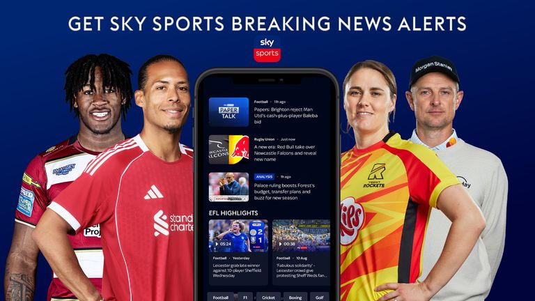 Get Sky Sports breaking news alerts