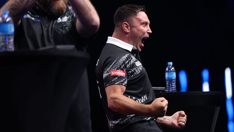 Gerwyn Price celebrates his thrilling success (Credit: PDC)