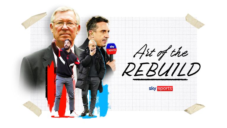 Ruben Amorim and Pep Guardiola are overseeing respective rebuilds at Man Utd and Man City