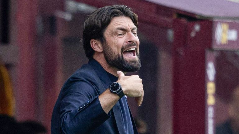 Rangers Head Coach Russell Martin at Motherwell