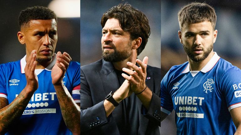 James Tavernier, Russell Martin, Nicolas Raskin - credit PA/SNS