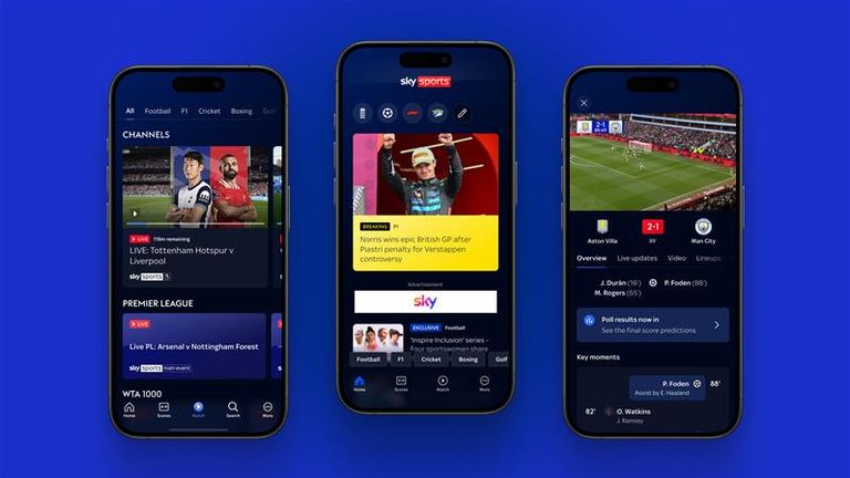 Example image of Sky Sports' beta programme