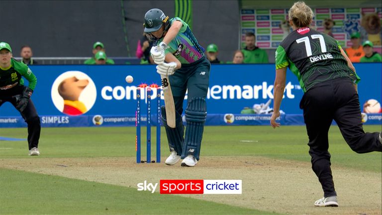 Watch Sophie Devine get out Meg Lanning to deliver the 'key wicket of this game' for Southern Brave. 