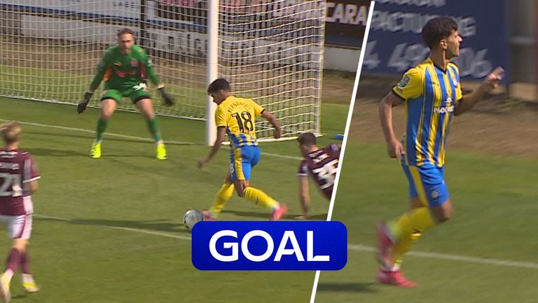 Southampton's Fernandes scores against Northampton.