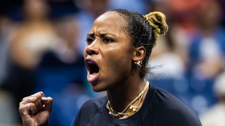 Taylor Townsend has matched a career-best run to the fourth round of the US Open