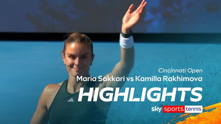 Watch highlights of the WTA match between Maria Sakkari and Kamilla Rakhimova at the Cincinnati Open.