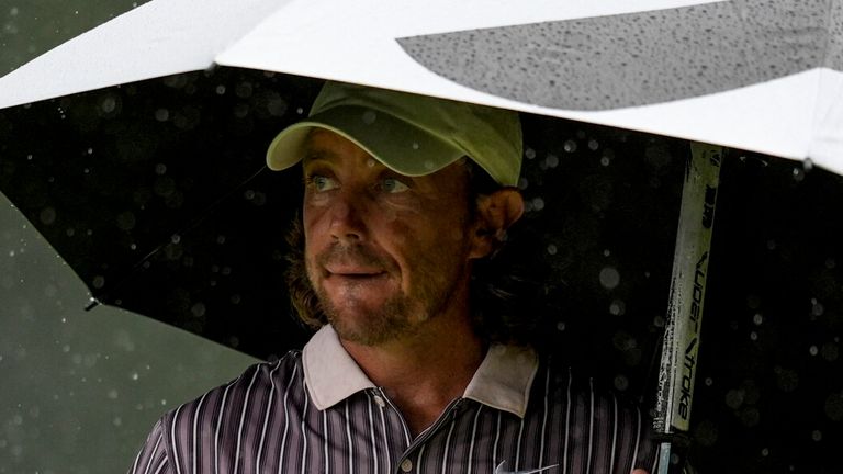 Tommy Fleetwood, of England, walks off the second green during the third round of the Tour Championship golf tournament, Saturday, Aug. 23, 2025, in Atlanta. (AP Photo/Mike Stewart)