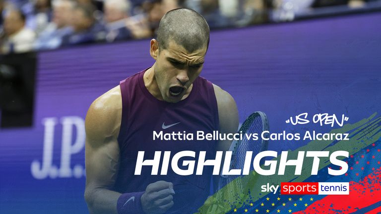 Highlights of  Mattia Bellucci against Carlos Alcaraz from the second round of the US Open.